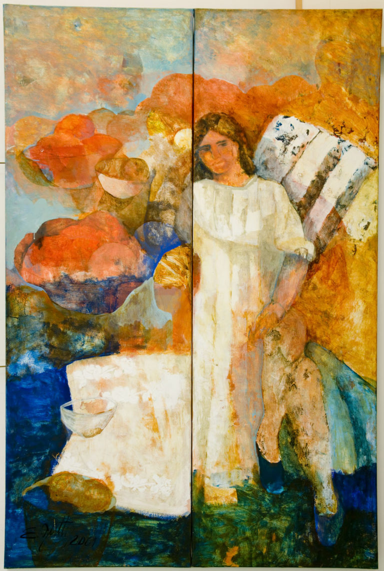 „Frau mit Früchten“ 185x130cm, € 5.800,-